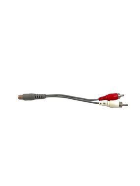 RCA Male To Female Audio Adapter Cable With Red & White Connectors - 7 Inches